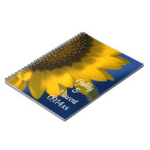 黄色のひまわり結婚が青 ノートブック (左側)