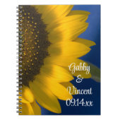 黄色のひまわり結婚が青 ノートブック (正面)