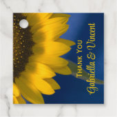 黄色のひまわり結婚が青 フェイバータグ (正面)