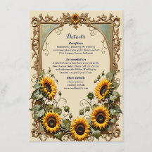 黄色のひまわり結婚と枠