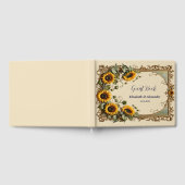 黄色のひまわり結婚と枠 ゲストブック (全面)