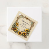 黄色のひまわり結婚と枠 フェイバータグ (インサイチュ)