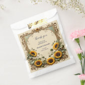 黄色のひまわり結婚と枠 フェイバーバッグ (封をした状態)