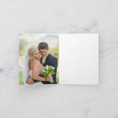 黄色のひまわり結婚写真ありがとう サンキューカード (内部)