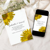 黄色のひまわり結婚式の日付を保存 セーブザデート