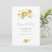 黄色のひまわり結婚水色の変化 シーズンカード (スタンド正面)