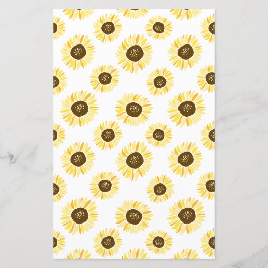 黄色のひまわり花瓶ブライダルシャワー招待状 (裏面)