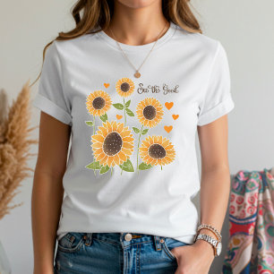 黄色のひまわり表示される良い引用文の激動 Tシャツ