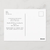 黄色のひまわり赤ちゃんシャワー日を変更 ポストカード (裏面)