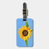 黄色のひまわり青い空の荷物タグ ラゲッジタグ (正面縦)