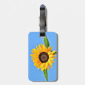 黄色のひまわり青い空の荷物タグ ラゲッジタグ (裏面縦)
