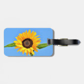 黄色のひまわり青い空の荷物タグ ラゲッジタグ (裏面横)