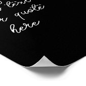 黄色のひまわり黒に自分の文字を追加 ポスター (角)