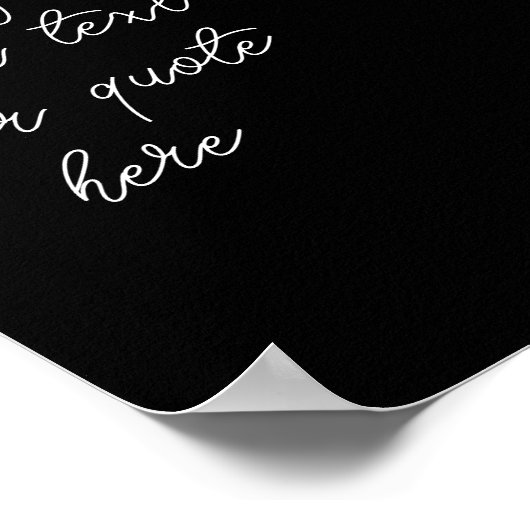 黄色のひまわり黒に自分の文字を追加 ポスター (角)