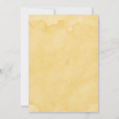 黄色のひまわり アイスクリーム コーン ブライダル シャワー イン 招待状 (裏面)