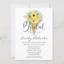 黄色のひまわり アイスクリーム コーン ブライダル シャワー イン