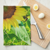 黄色のひまわり キッチンタオル (四つ折り)