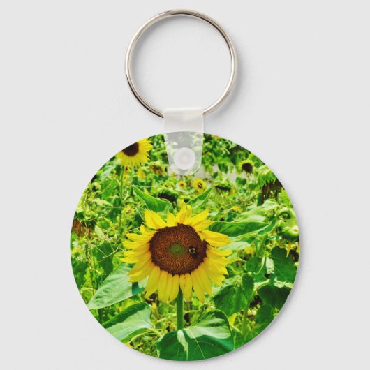 黄色のひまわり キーホルダー (正面)