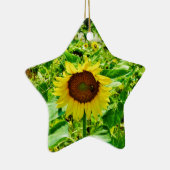 黄色のひまわり セラミックオーナメント (右)