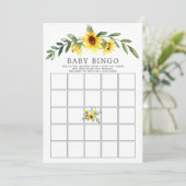 黄色のひまわり ビンゴ 赤ちゃんのお披露目ゲーム 招待状 (スタンド正面)