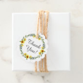 黄色のひまわり ブライダルシャワーのお土産 ギフトタグ フェイバータグ (インサイチュ)