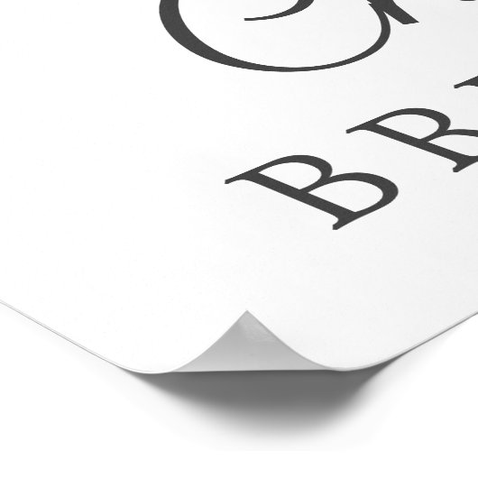 黄色のひまわり ブライダルシャワーのウェルカムサイン ポスター (角)