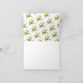 黄色のひまわり ブライダルシャワーの感謝の気持ちを伝えるカード サンキューカード (内部)