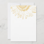 黄色のひまわり ベイビーシャワー 招待状 (裏面)