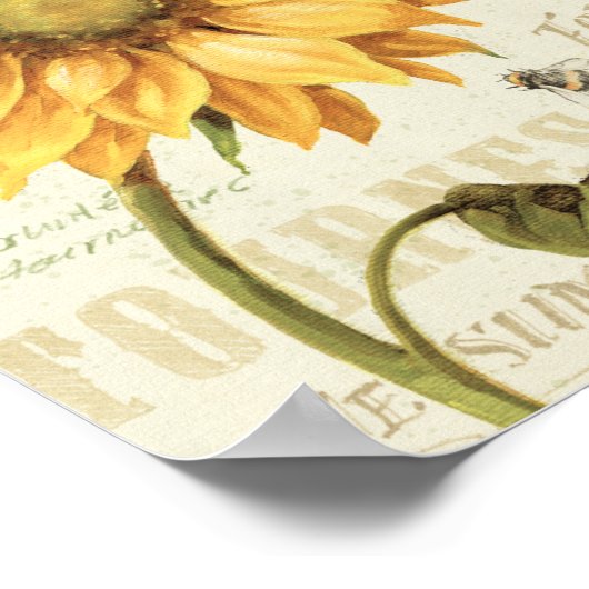 黄色のひまわり ポスター (角)