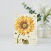 黄色のひまわり ポストカード (スタンド正面)