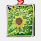 黄色のひまわり メタルオーナメント (左)