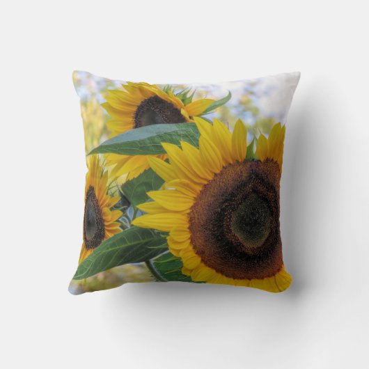 黄色のひまわり – 枕 (裏面)