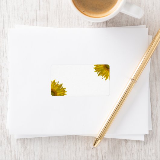 黄色のひまわり（白） ラベル (インサイチュ)