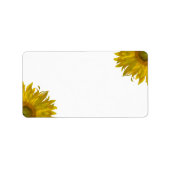 黄色のひまわり（白） ラベル (正面)