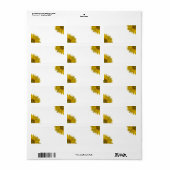 黄色のひまわり（白） ラベル (フルシート)