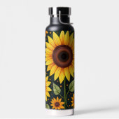 黄色のひまわり（黒） ウォーターボトル (左面)