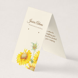 黄色のひま素朴わ花水彩耳飾り