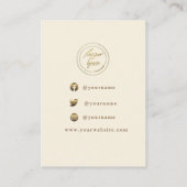 黄色のひま素朴わ花水彩耳飾り 名刺 (裏面)