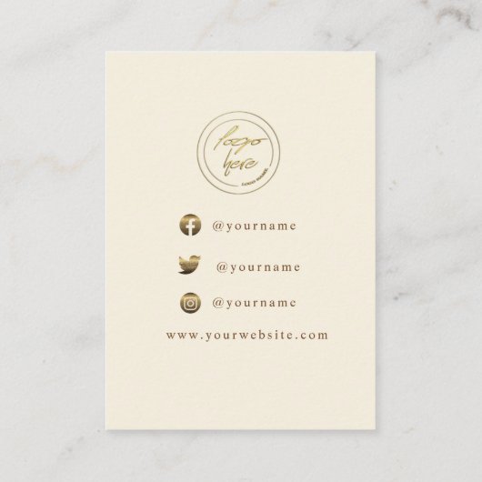 黄色のひま素朴わ花水彩耳飾り 名刺 (裏面)