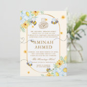 黄色のまわりにイスラム中立Aqiqa Aqeqa 招待状 (スタンド正面)