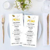 黄色のまわりに蜂蜜蜂ベビーシャワーフード メニュー