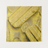 黄色のアイスコーンのポップスカル タペストリー (正面(横))