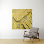 黄色のアイスコーンのポップスカル タペストリー (インサイチュ(横))