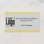 黄色のアクセントはグレーにエネルギーと楽観主義を加える 名刺 (正面)