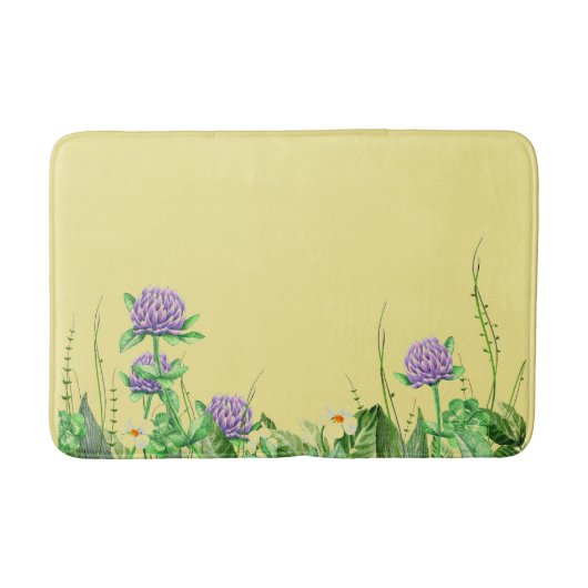 黄色のアザミ バスマット (正面)