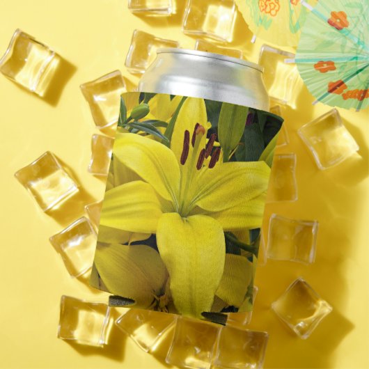 黄色のアジアティックユリの花の缶クーラー 缶クーラー (インサイチュ 夏)