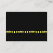 黄色のアスタリスク線 – 黒 名刺 (裏面)