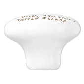 黄色のアヒルよくはしゃぐクリングセラミックノブスマイル漫画 セラミックノブ (側面)