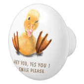 黄色のアヒルよくはしゃぐクリングセラミックノブスマイル漫画 セラミックノブ (右)