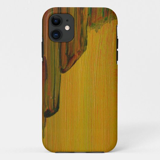 黄色のアブストラクト - ピアス Case-Mate iPhoneケース (裏面)